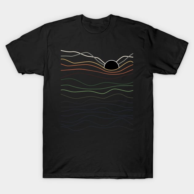 Sunset Art Lines T-Shirt by Quentin1984